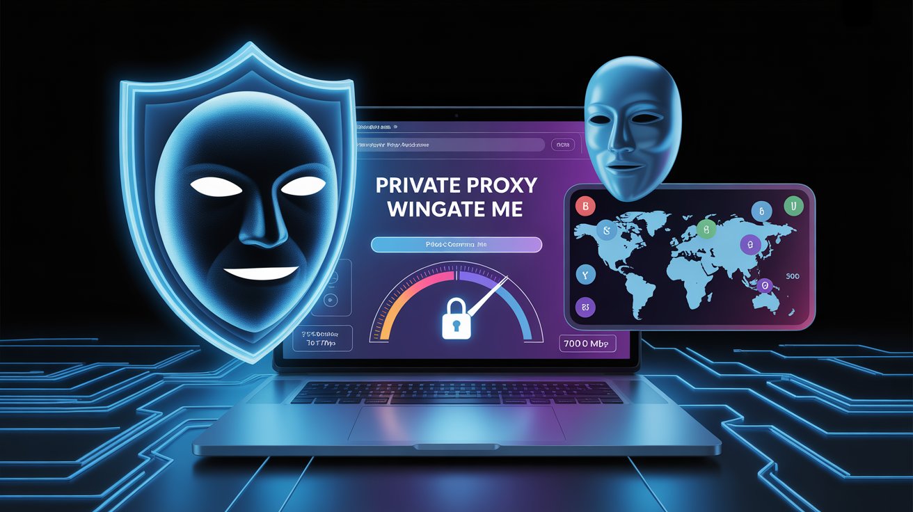 Private Proxy Wingate Me dashboard showing 700 Mbps speed, dedicated IPv4 & SOCKS5 proxies with full anonymity shield protecting against geo-blocks and surveillance - Wingate.me 2025